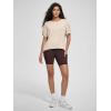 imageODODOS Womens Cozy French Terry Batwing Sleeveless Tee  Soft Crew Neck Curved Hem Relaxed Fit Casual ShirtsBeige