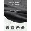 imageODODOS Womens Cozy French Terry Batwing Sleeveless Tee  Soft Crew Neck Curved Hem Relaxed Fit Casual ShirtsCharcoal Heather