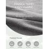 imageODODOS Womens Cozy French Terry Batwing Sleeveless Tee  Soft Crew Neck Curved Hem Relaxed Fit Casual ShirtsGrey Heather