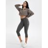 imageODODOS Womens Drawstring Tie Daily Capri Leggings 19quot Inseam High Waist Workout Cropped Yoga PantsCharcoal