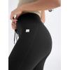 imageODODOS Womens Drawstring Tie Daily Pocket Leggings 25quot  28quot High Waist Workout Yoga PantsBlack
