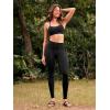 imageODODOS Womens Drawstring Tie Daily Pocket Leggings 25quot  28quot High Waist Workout Yoga PantsBlack