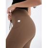 imageODODOS Womens Drawstring Tie Daily Pocket Leggings 25quot  28quot High Waist Workout Yoga PantsBrunette