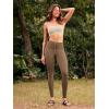 imageODODOS Womens Drawstring Tie Daily Pocket Leggings 25quot  28quot High Waist Workout Yoga PantsBrunette
