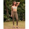imageODODOS Womens Drawstring Tie Daily Pocket Leggings 25quot  28quot High Waist Workout Yoga PantsBrunette