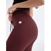 imageODODOS Womens Drawstring Tie Daily Pocket Leggings 25quot  28quot High Waist Workout Yoga PantsBurgundy