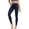 imageODODOS Womens Drawstring Tie Daily Pocket Leggings 25quot  28quot High Waist Workout Yoga PantsDeep Navy