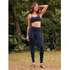 imageODODOS Womens Drawstring Tie Daily Pocket Leggings 25quot  28quot High Waist Workout Yoga PantsDeep Navy