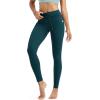 imageODODOS Womens Drawstring Tie Daily Pocket Leggings 25quot  28quot High Waist Workout Yoga PantsForest Teal