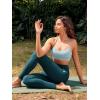 imageODODOS Womens Drawstring Tie Daily Pocket Leggings 25quot  28quot High Waist Workout Yoga PantsForest Teal