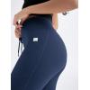 imageODODOS Womens Drawstring Tie Daily Pocket Leggings 25quot  28quot High Waist Workout Yoga PantsNavy