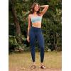 imageODODOS Womens Drawstring Tie Daily Pocket Leggings 25quot  28quot High Waist Workout Yoga PantsNavy