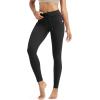 imageODODOS Womens Drawstring Tie Daily Pocket Leggings 25quot  28quot High Waist Workout Yoga PantsOnyx Black