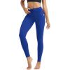 imageODODOS Womens Drawstring Tie Daily Pocket Leggings 25quot  28quot High Waist Workout Yoga PantsRoyal Blue