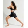 imageODODOS Womens Drawstring Tie Daily Shorts 5quot Inseam High Waist Workout Yoga Biker ShortsBlack
