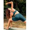 imageODODOS Womens Drawstring Tie Daily Shorts 5quot Inseam High Waist Workout Yoga Biker ShortsForest Teal