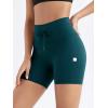 imageODODOS Womens Drawstring Tie Daily Shorts 5quot Inseam High Waist Workout Yoga Biker ShortsForest Teal