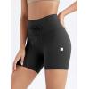 imageODODOS Womens Drawstring Tie Daily Shorts 5quot Inseam High Waist Workout Yoga Biker ShortsOnyx Black
