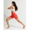 imageODODOS Womens Drawstring Tie Daily Shorts 5quot Inseam High Waist Workout Yoga Biker ShortsOrange Red