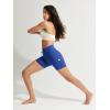 imageODODOS Womens Drawstring Tie Daily Shorts 5quot Inseam High Waist Workout Yoga Biker ShortsRoyal Blue