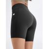 imageODODOS Womens Drawstring Tie Daily Shorts with Pockets 6quot Inseam High Waist Workout Yoga Biker ShortsOnyx Black
