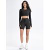 imageODODOS Womens Drawstring Tie Daily Shorts with Pockets 6quot Inseam High Waist Workout Yoga Biker ShortsOnyx Black