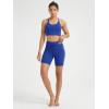 imageODODOS Womens Drawstring Tie Daily Shorts with Pockets 6quot Inseam High Waist Workout Yoga Biker ShortsRoyal Blue
