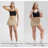imageODODOS Womens Drawstring Tie Daily Skirts Builtin Shorts Athletic Golf Tennis Skorts with Ball PocketBeige