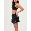 imageODODOS Womens Drawstring Tie Daily Skirts Builtin Shorts Athletic Golf Tennis Skorts with Ball PocketBlack
