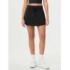 imageODODOS Womens Drawstring Tie Daily Skirts Builtin Shorts Athletic Golf Tennis Skorts with Ball PocketBlack