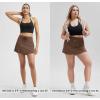 imageODODOS Womens Drawstring Tie Daily Skirts Builtin Shorts Athletic Golf Tennis Skorts with Ball PocketBrunette