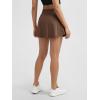 imageODODOS Womens Drawstring Tie Daily Skirts Builtin Shorts Athletic Golf Tennis Skorts with Ball PocketBrunette