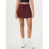 imageODODOS Womens Drawstring Tie Daily Skirts Builtin Shorts Athletic Golf Tennis Skorts with Ball PocketBurgundy