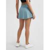 imageODODOS Womens Drawstring Tie Daily Skirts Builtin Shorts Athletic Golf Tennis Skorts with Ball PocketChambray