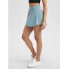 imageODODOS Womens Drawstring Tie Daily Skirts Builtin Shorts Athletic Golf Tennis Skorts with Ball PocketChambray