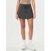 imageODODOS Womens Drawstring Tie Daily Skirts Builtin Shorts Athletic Golf Tennis Skorts with Ball PocketCharcoal