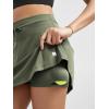 imageODODOS Womens Drawstring Tie Daily Skirts Builtin Shorts Athletic Golf Tennis Skorts with Ball PocketDark Olive