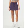 imageODODOS Womens Drawstring Tie Daily Skirts Builtin Shorts Athletic Golf Tennis Skorts with Ball PocketDark Purple