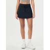 imageODODOS Womens Drawstring Tie Daily Skirts Builtin Shorts Athletic Golf Tennis Skorts with Ball PocketDeep Navy