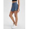 imageODODOS Womens Drawstring Tie Daily Skirts Builtin Shorts Athletic Golf Tennis Skorts with Ball PocketInk Blue