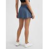 imageODODOS Womens Drawstring Tie Daily Skirts Builtin Shorts Athletic Golf Tennis Skorts with Ball PocketInk Blue