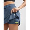 imageODODOS Womens Drawstring Tie Daily Skirts Builtin Shorts Athletic Golf Tennis Skorts with Ball PocketInk Blue