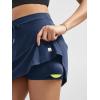 imageODODOS Womens Drawstring Tie Daily Skirts Builtin Shorts Athletic Golf Tennis Skorts with Ball PocketNavy