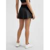 imageODODOS Womens Drawstring Tie Daily Skirts Builtin Shorts Athletic Golf Tennis Skorts with Ball PocketOnyx Black