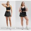 imageODODOS Womens Drawstring Tie Daily Skirts Builtin Shorts Athletic Golf Tennis Skorts with Ball PocketOnyx Black