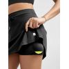 imageODODOS Womens Drawstring Tie Daily Skirts Builtin Shorts Athletic Golf Tennis Skorts with Ball PocketOnyx Black