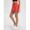 imageODODOS Womens Drawstring Tie Daily Skirts Builtin Shorts Athletic Golf Tennis Skorts with Ball PocketOrange Red