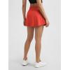 imageODODOS Womens Drawstring Tie Daily Skirts Builtin Shorts Athletic Golf Tennis Skorts with Ball PocketOrange Red