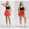 imageODODOS Womens Drawstring Tie Daily Skirts Builtin Shorts Athletic Golf Tennis Skorts with Ball PocketOrange Red