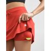 imageODODOS Womens Drawstring Tie Daily Skirts Builtin Shorts Athletic Golf Tennis Skorts with Ball PocketOrange Red